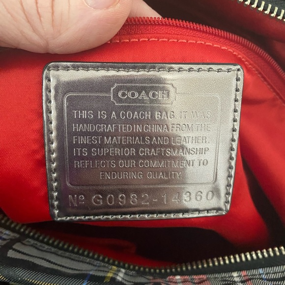 Coach Poppy Tartan Plaid Tote - Picture 8 of 10